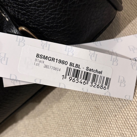 DOONEY & BOURKE Leather Handbag Sorrento Satchel Purse Crossbody, Black/NWT - Picture 10 of 16